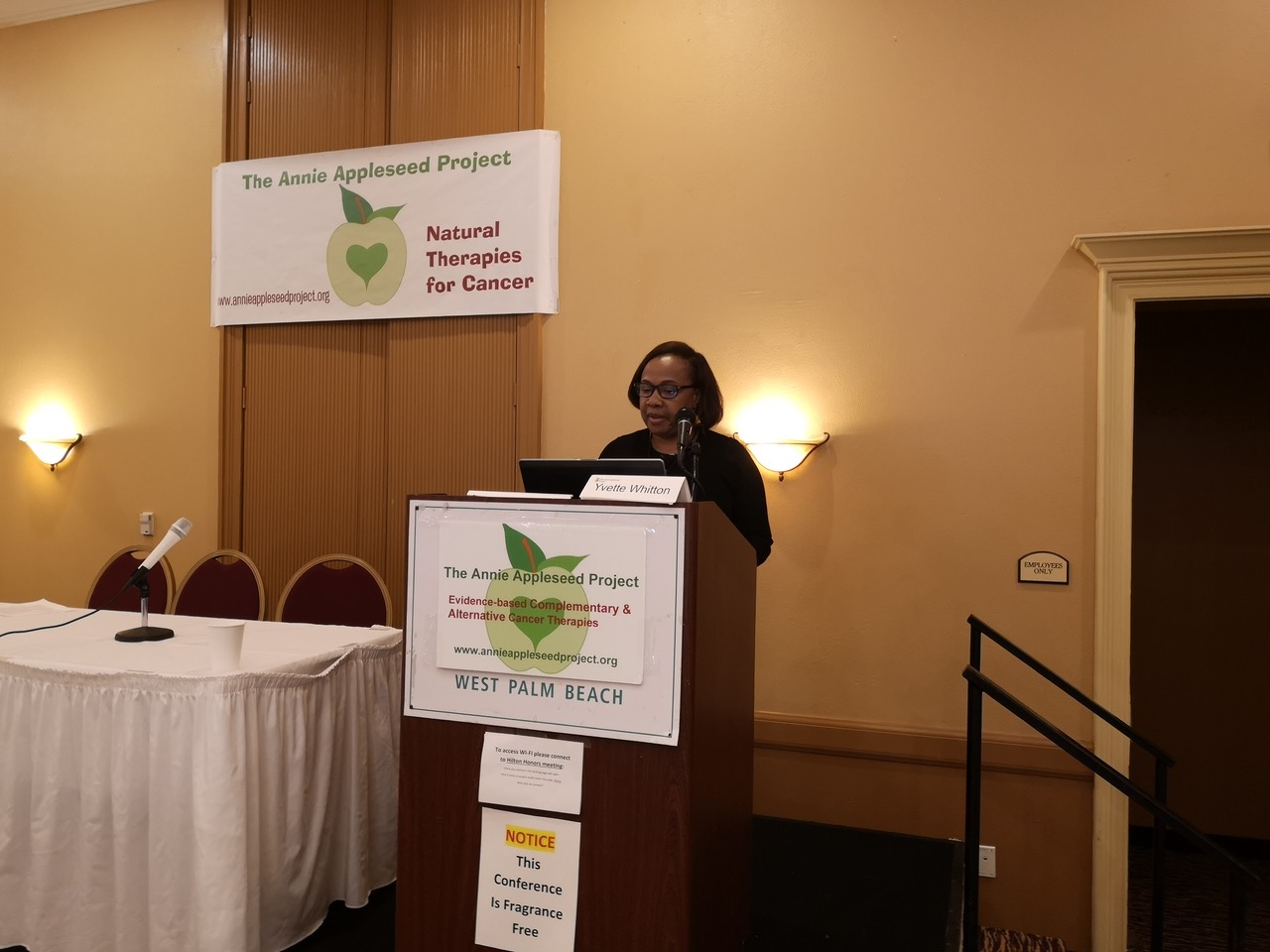 Dr. Yvette Whitton speaking at The Annie Appleseed Project